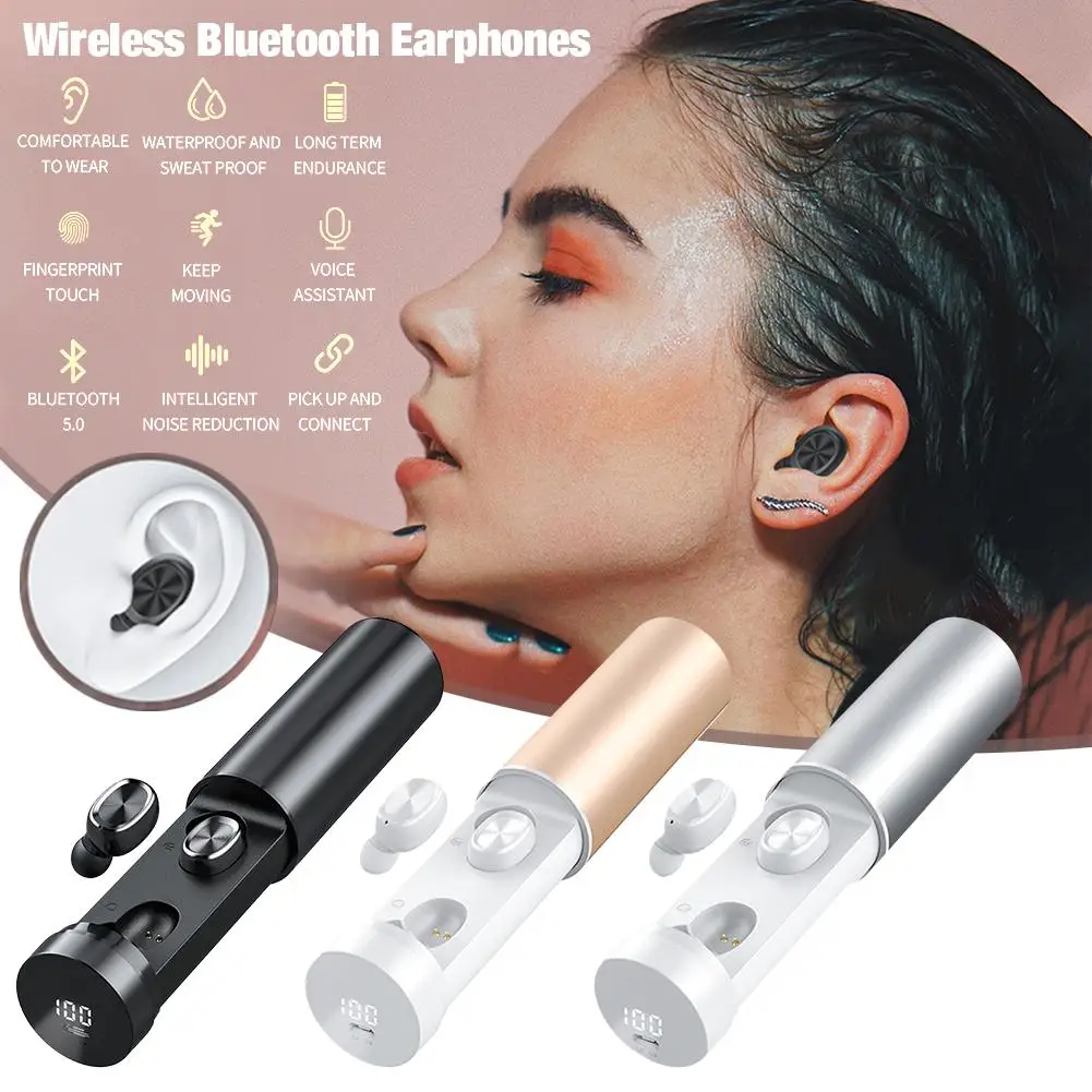 TWS Wireless Earphone In Ear HIFI Sport Earphones Bluetooth Earphone Mini Wireless Stereo Earbud Gaming Headset