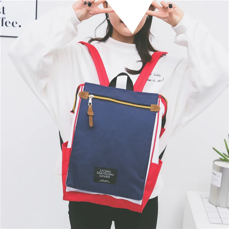 

Large Capacity Canvas Backpack Women's Japanese And Korean Style College Style Campus School Bag Student Backpack Computer Bag 1