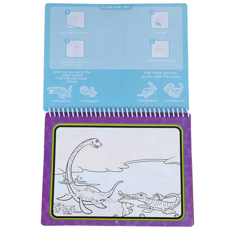 COOLPLAY Волшебная книга для рисования воды раскраска книга каракули с волшебной ручкой живопись доска для рисования для детей игрушки