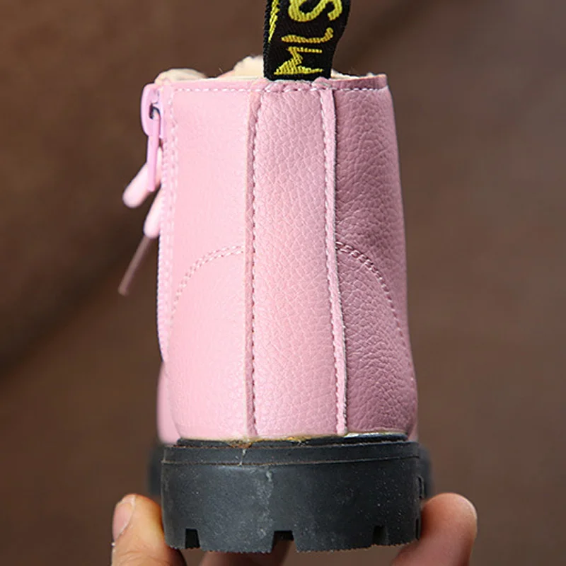 Новая стильная детская обувь для девочек; Botas; обувь для мальчиков; сезон осень-зима; плюшевые теплые детские зимние сапоги; непромокаемые сапоги; детская обувь; CSH915
