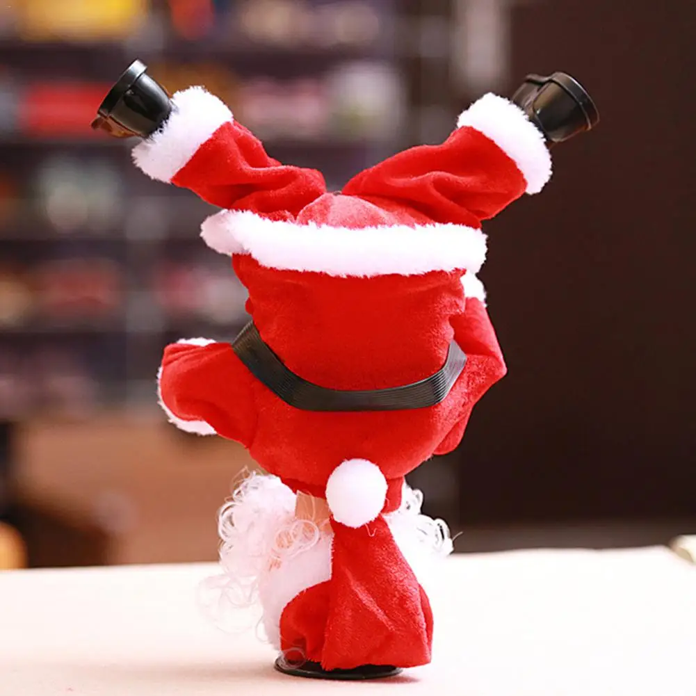 Поющая Танцующая Музыкальная кукла Санта-Клаус перевернутая электрическая музыкальная плюшевая игрушка для детей Рождественский подарок