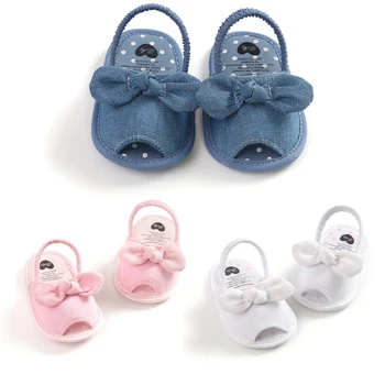 

2020 Summer Baby Girls Shoes Breathable Anti-Slip Sandals Butterfly-knot Pattern Sandals Toddler Soft Soled First Walkers 0-18M