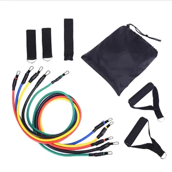 

11 Pcs Resistance Bands Sets Latex Training Exercise Expander Yoga Pull Rope Fitness Rubber Tubes Band Stretch Training Home Gym