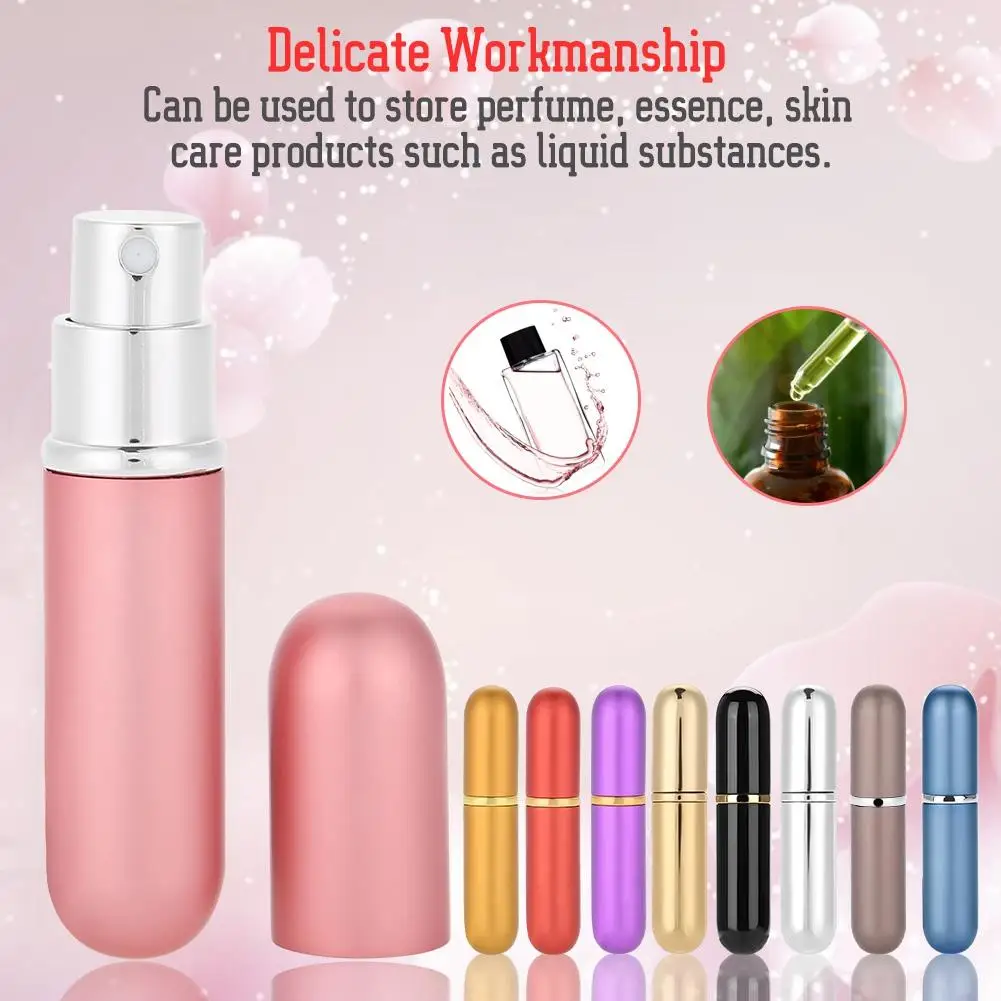 5 мл мини пустой алюминиевый флакон для духов стеклянный насос круглая головка