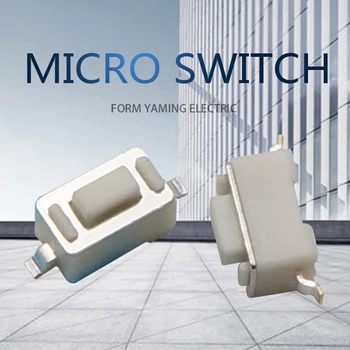 

50pcs Tact Switch 2 Pins 3*6 4.3mm Micro Toggle Push Button Press Key Electrical Switches White