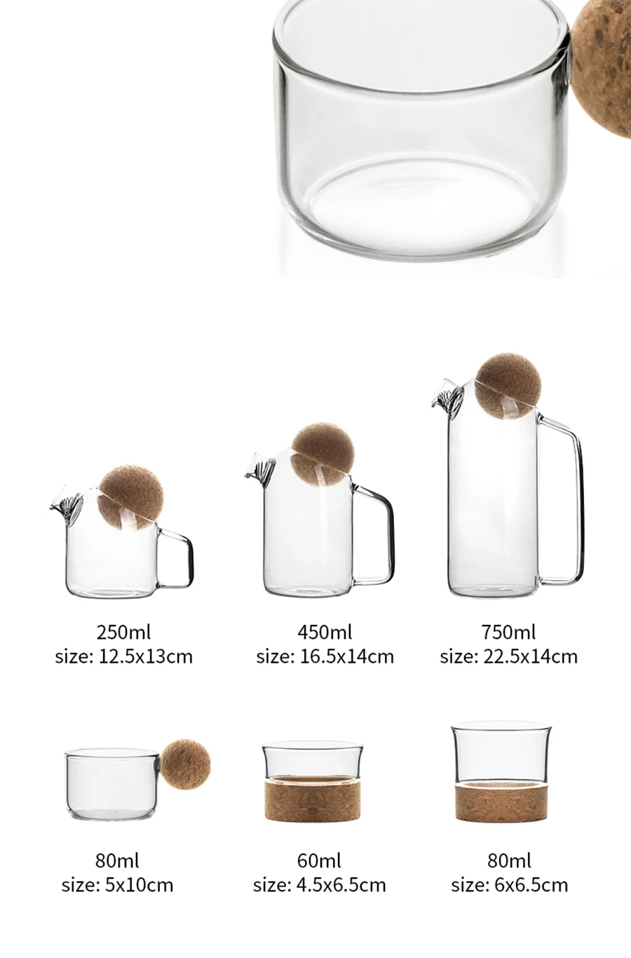 Glass Teapot Large Capacity Cold Water Kettle With Lid Water Bottle Cup Set Home Pitcher Kitchen Glass Fruit Juice Jug Drinkware