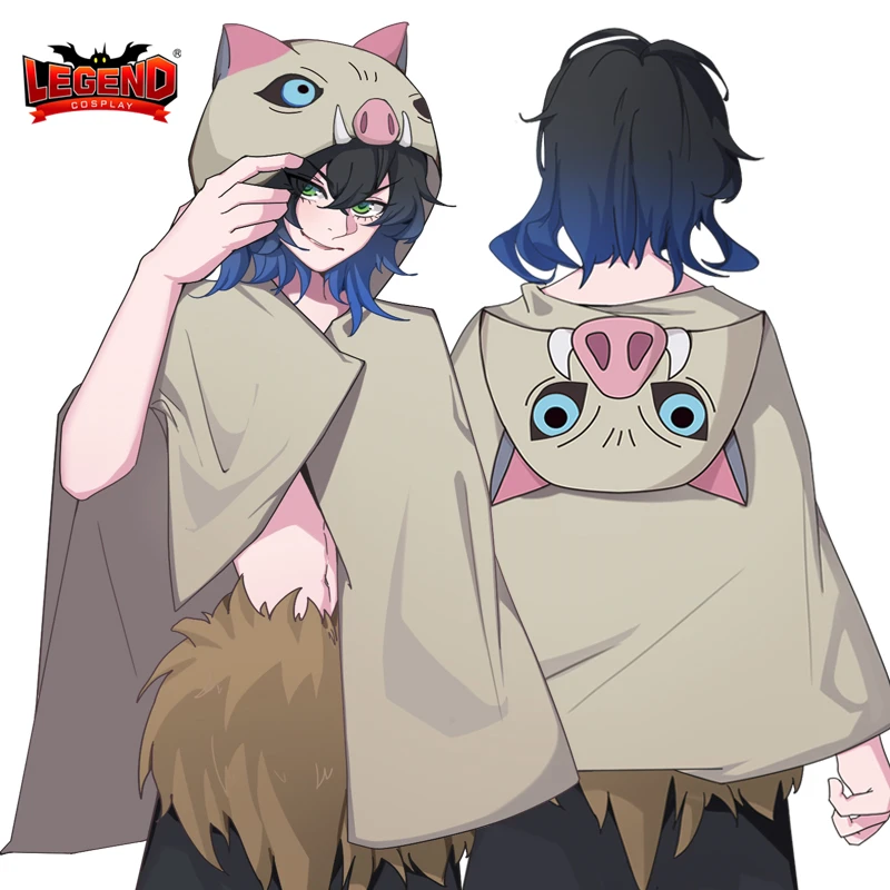 Anime Demon Slayer Inosuke Hashibira Cosplay Costume Cloak Fanart Robe Anime Costumes Aliexpress
