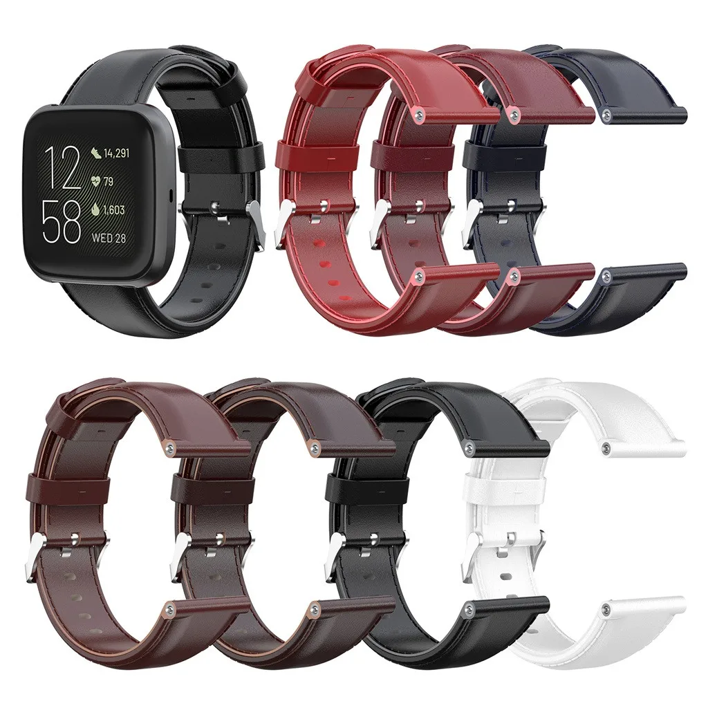 Ouhaobin кожаный браслет ремешок для Fitbit versa 2 Замена часов Ремешок смарт-браслет ремешок на запястье 913#2