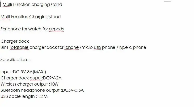 Для Iphone 8 X Xs Max XR 3 в 1 многофункциональная Подставка для зарядки док-станция для Apple watch Airpods