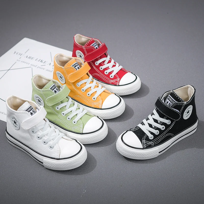 Promo Children Canvas Shoes Girls Sneakers 2020 New Autumn Breathable Kids Shoes for Boys High zOK0QzXLK