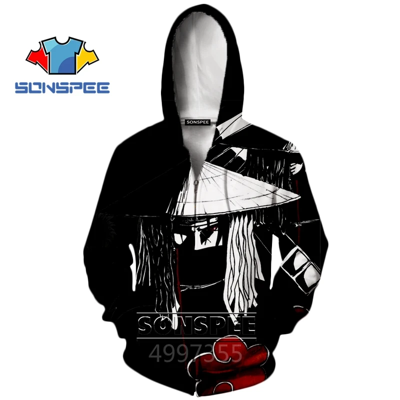 SONSPEE худи в стиле Харадзюку С 3D принтом аниме Наруто, Akatsuki, повседневные толстовки для мальчиков и девочек-подростков, уличная толстовка с капюшоном, одежда Z27 - Цвет: 1