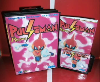 

MD games card - Pulse Man Japan Cover with Box and Manual for MD MegaDrive Genesis Video Game Console 16 bit MD card