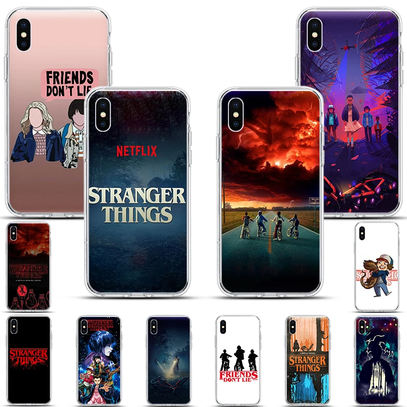 Fashion Stranger Things Should stay logo SOFT cover Case for iphone 11 11Pro Max X XR XS 7 8 6 plus 5 Transparent Silicone cases