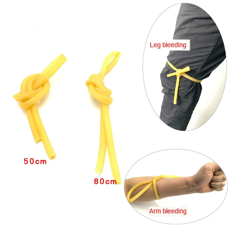 Tubo de látex de primeros auxilios, torniquete, banda de goma para infusión de piel, medición de la auscultación, tubos de presión arterial engrosados