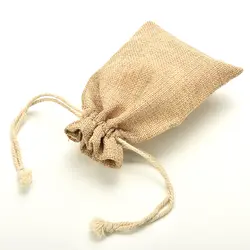 1 шт. мини деревенский мешковины мешок на завязках галстук мешок сувенир для свадебной вечеринки
