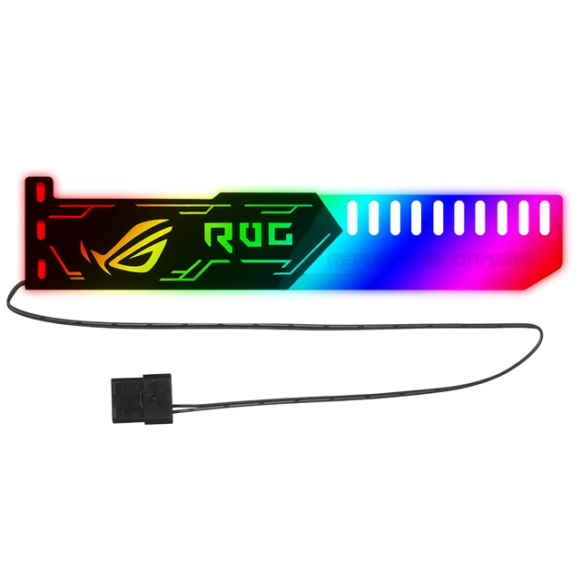 Acheter Support de carte graphique RGB25 RGB, alimentation horizontale  colorée 12V 4 broches avec porte-carte lumineux LED