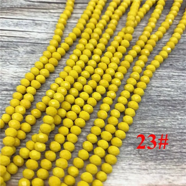 2x3mm/3x4mm/4x6mm Crystal Rondel Beads Faceted Glass Beads For Jewelry Making DIY Female Bracelet Necklace Jewelry NO.23