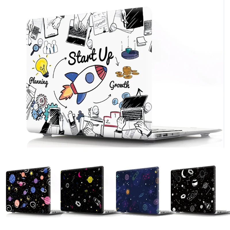 

Cartoon Hard Coque for Macbook Air 11 13 A1466 Air 13 2018 A1932 Laptop Cover Spacecraft For Mac book Air Pro Retina 11 12 13 15