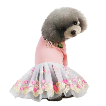 

Summer Dog Dress Pet Dog Clothes Embroidered Skirt for Small Dogs Pet Clothing Puppy Skirts Tulle Cat Dresses ropa para perro