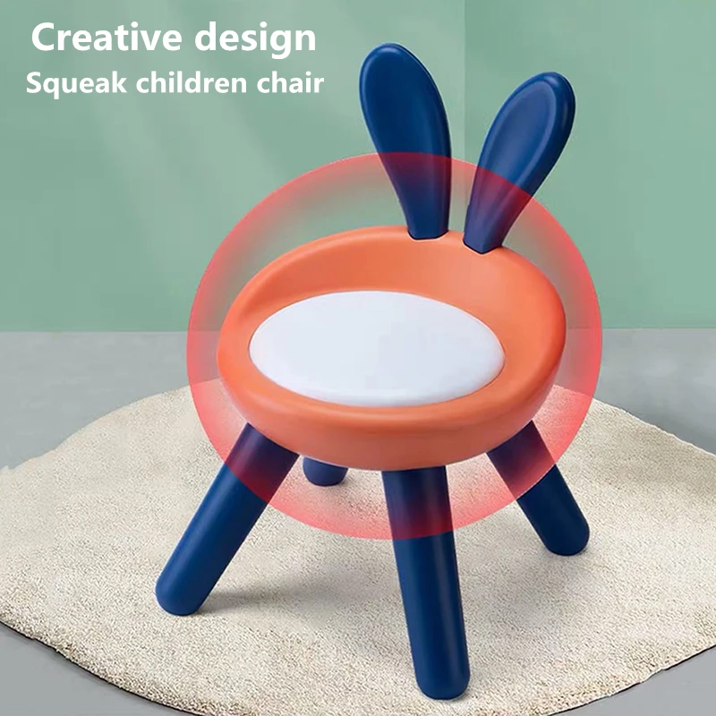 New Furniture Baby Chair Home Chair Sound Children Stool Footboard Indoor Child Bench Toy Children Cartoons Rabbit