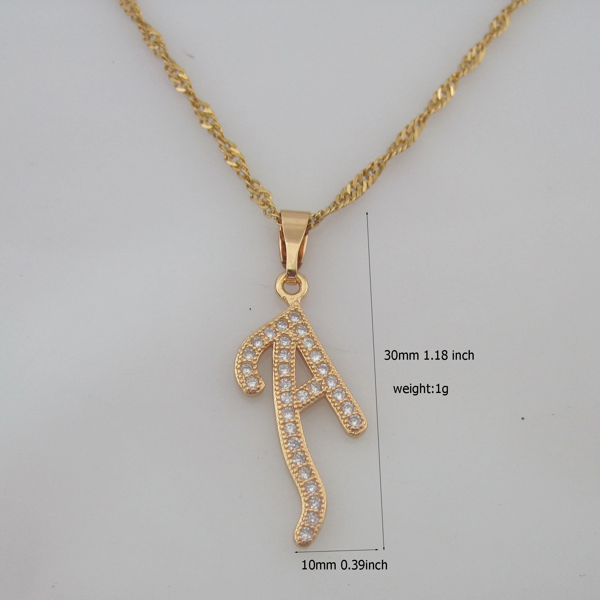 26 Letters Gp 18 Twist Necklace Letter A B C D E F G H I J K L M N O P Q R S T U V W X Y Z New Initial Lots Cz Stones Pendant Pendant Necklaces Aliexpress