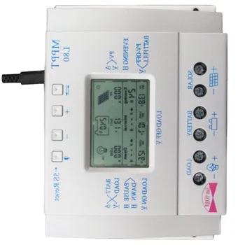 

1PC 80A MPPT 12V/24V Solar Charge Controller Solar Photovoltaic Power System Controller LCD Solar Cell Panel Controller with USB