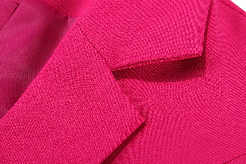 Mode vrouwen деловой профессионал vrouwen jasje vrouwelijke rose rode lange sectie был dun pak negen broek twee sets Wilde