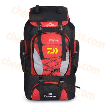 

2020 Daiwa Fishing Backpack 80L Hunting Camping Rucksack Mountaineering Unisex Travel Outdoor DAWA Fishing Multi-pocket Backpack