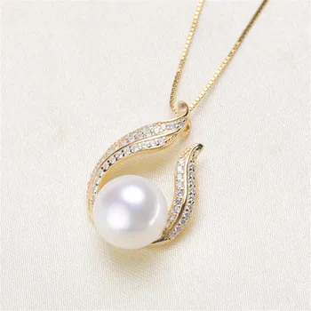 

Pendant Mount Pearl Accessories 925 sterling silver pendant of the same design Jewelry DIY No Pearl Free Shipping 2019D056