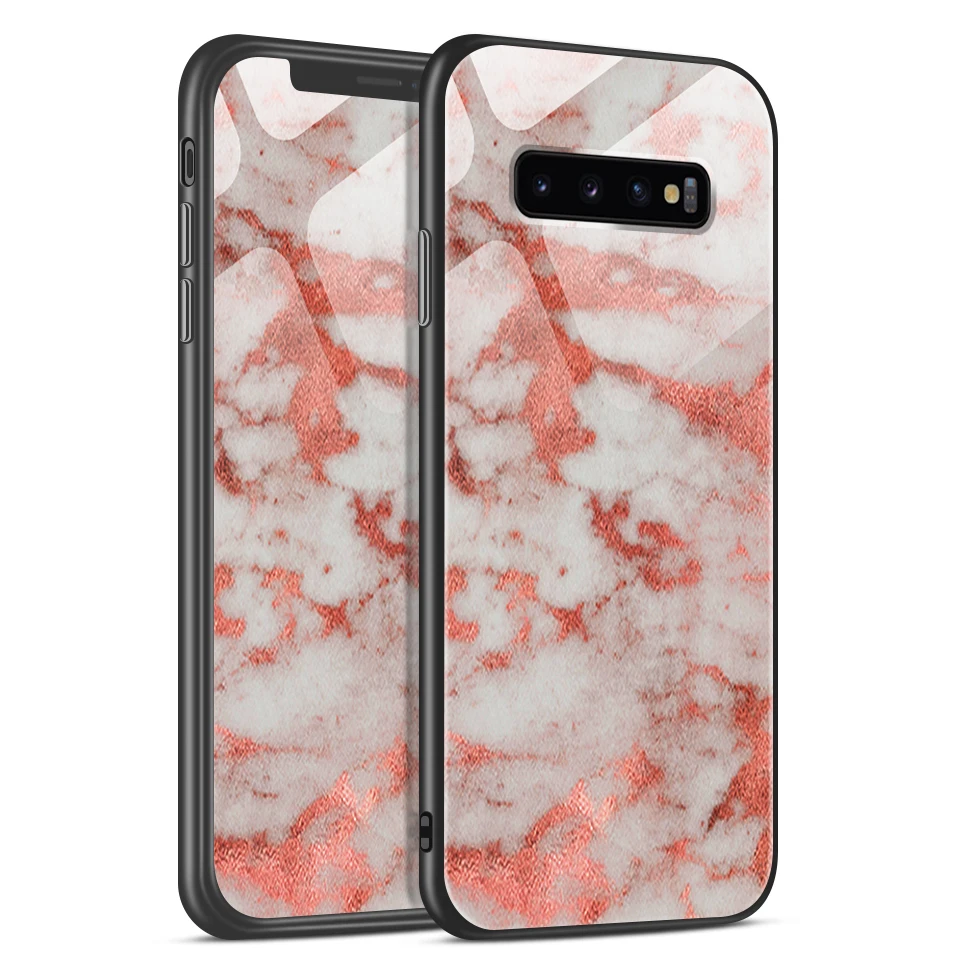W297 Для samsung Galaxy S10/S10e/S10 Plus закаленное стекло противоударный чехол для Galaxy SM G9730 G970F G9750 Роскошные Защитные чехлы - Цвет: W297