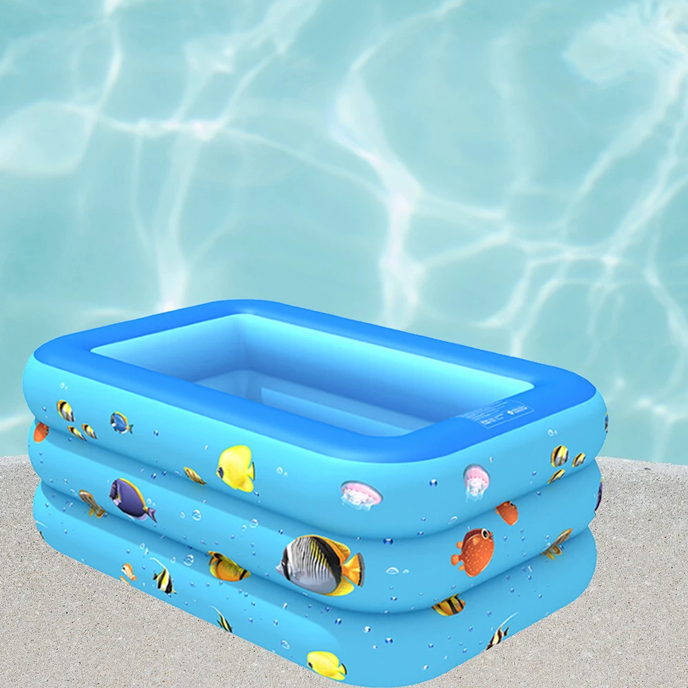 

Baby Children Bathing Tub Baby Home Use Paddling Pool Inflatable Square Swimming Pool Kids Family Thickened Playing Water Pool
