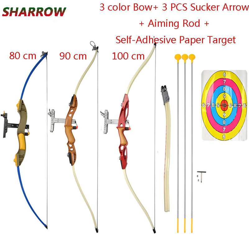 Стрельба из лука лук и стрелы набор с присоской наклейки изображением стрелок