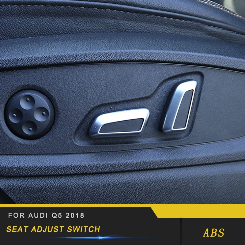 

For Audi Q5 FY 2018 Car Styling Seat Adjust Memory Button Switch Chrome Cover Trim Frame Sticker Interior Accessories