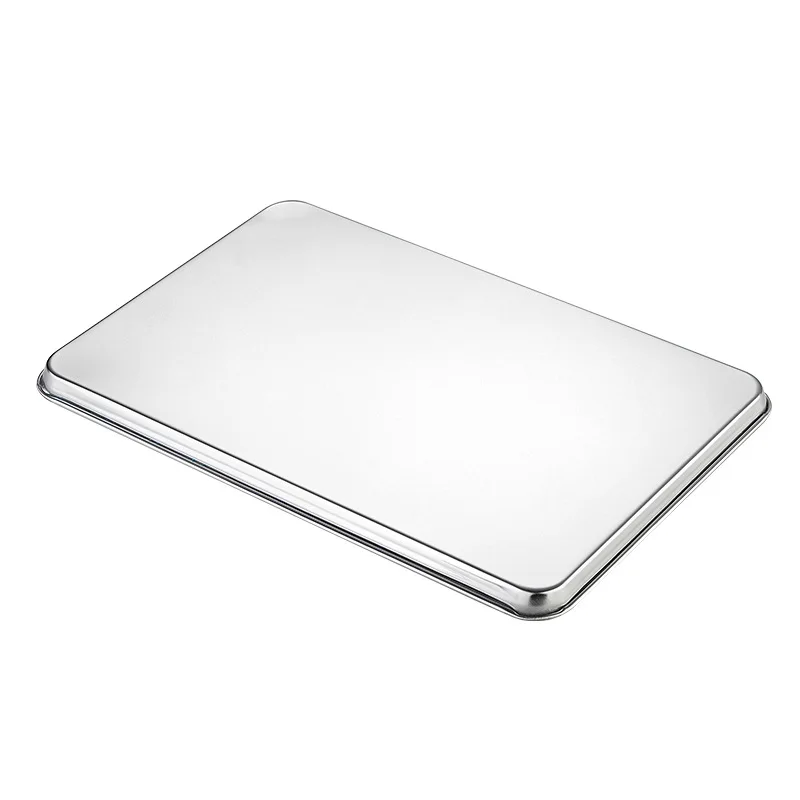 Stainless Steel Rectangle Storage Baking Tray Plates for Food Bread Container Steamed Sausage Dishes Tableware Kitchen Organizer 4