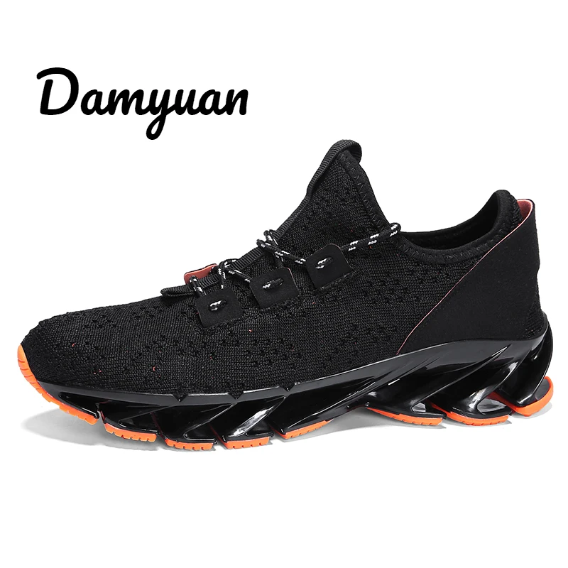 Damyuan Blade спортивная обувь для мужчин мужская обувь мужская спортивная удобная мужская обувь кроссовки мужская обувь для бега Новая мода размер 46 - Цвет: Черный