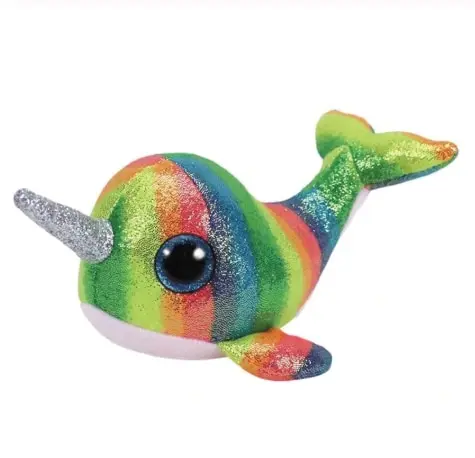 Nori the Narwhal Ty Beanie плюшевые куклы животных Единорог Сова Жираф мягкие игрушки пингвин летучая мышь кошка Boos собака 15 см - Цвет: Nori the Narwhal
