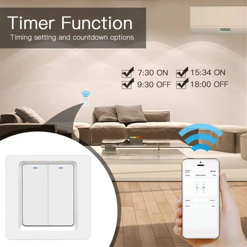 Новый Zigbee Tuya/Smart Life APP 1/2/3 банды WiFi настенный светильник сенсорный выключатель для