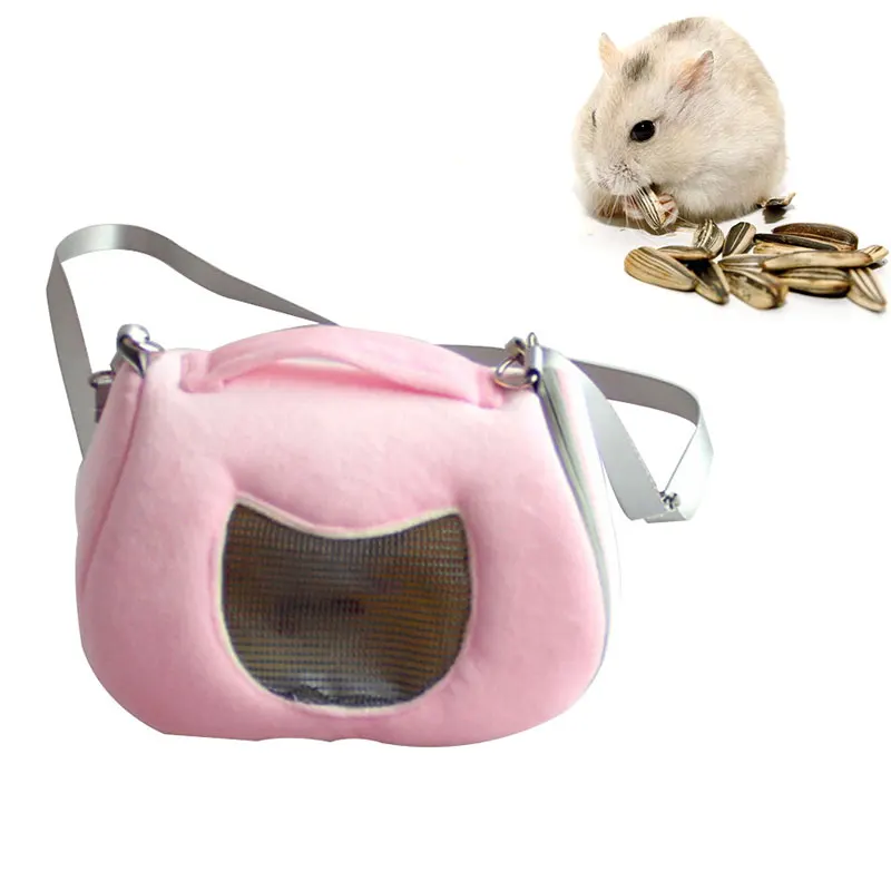 

1PCS Portable Small Animal Cage Diamond Velvet Cage For Hamster Hedgehog Pets Nest Toy Travel Bag Small Animal Supplies