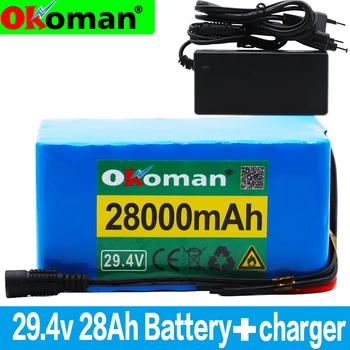 

7s5p 24v 28Ah battery pack 250w 29.4V 28000mAh lithium ion battery for wheelchair electric bicycle pack with BMS+ 2A charger