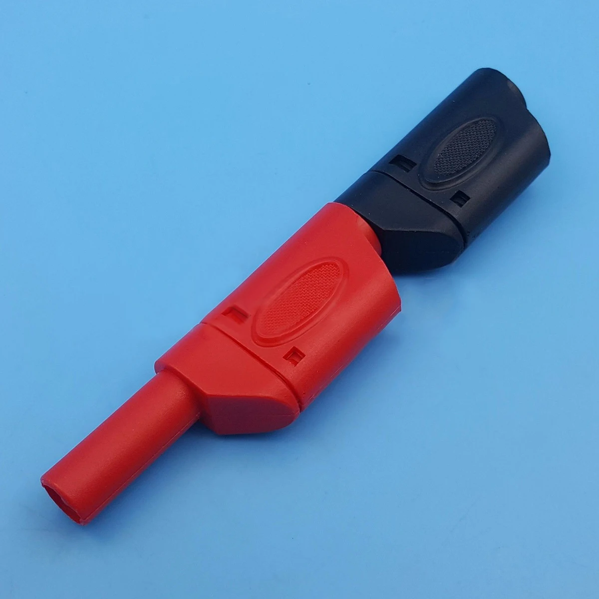 10pcs New Red Black Fully Insulated 4mm Male Stackable Banana Plug Connectors