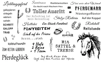 

German equestrian t Transparent Clear Silicone Stamp Seal DIY Scrapbooking photo Album Decorative Clear Stamp A0711