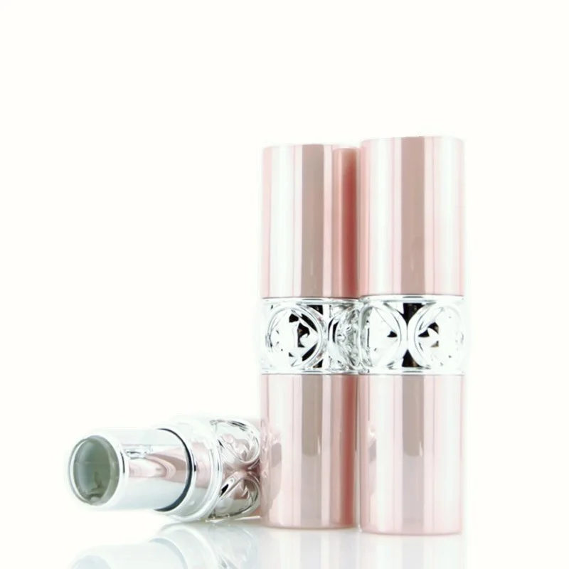 Lipstick Tubes 12.1mm Round Pink Cosmetic Container DIY Makeup Lip Balm Empty Lipstick Containers Tubes 50 pcs/lot
