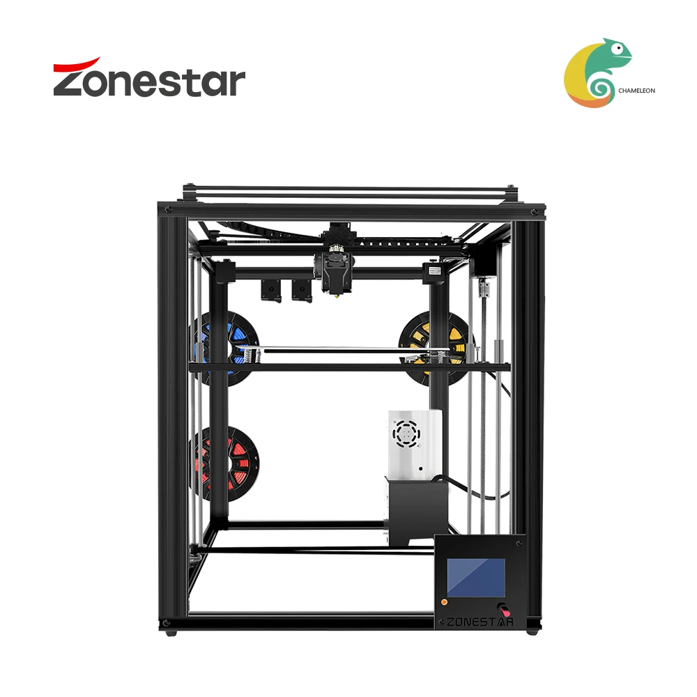 ZONESTAR двойной/тройной экструдер Авто Смешивание Цвет 3-в-1 из большой Размеры Полный металлический каркас 3D-принтеры Impressora DIY Kit Auto Level