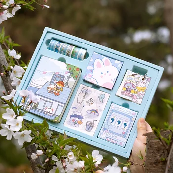 

Cute Cartoon A6 Hardcover Plan Book Set Kawaii Friends Stationery Free Shipping