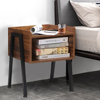 Nordic High Foot Nightstand Wooden Bedside Table With Drawer Organizer Storage Cabinet Fashion Mini Desk Bedroom Furniture Buy At The Price Of 41 03 In Aliexpress Com Imall Com