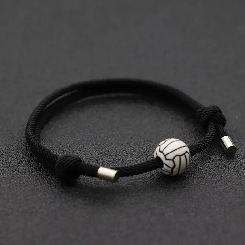 Adjustable Braided String Volleyball Bracelet for Men and Women