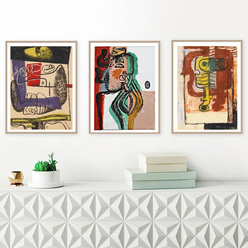 

Le Corbusier Artwork Canvas Print Vintage Cubism Art Poster Le Corbusier Cubist Painting Reproductions Picture Living Room Decor