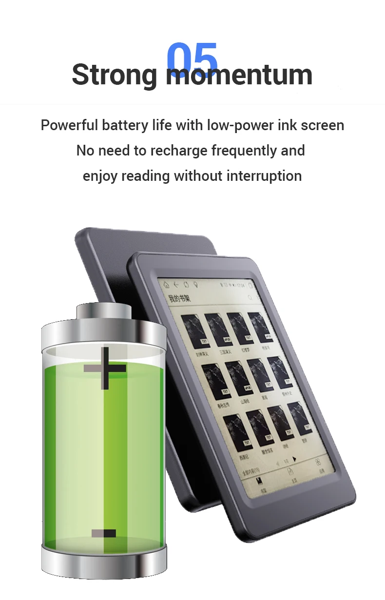 X6 WIFI eBook Reader 6 inch Touch screen eReader e-ink Front Light KD1 300PPI Resolution 1072×1448 Multifunctional e-book