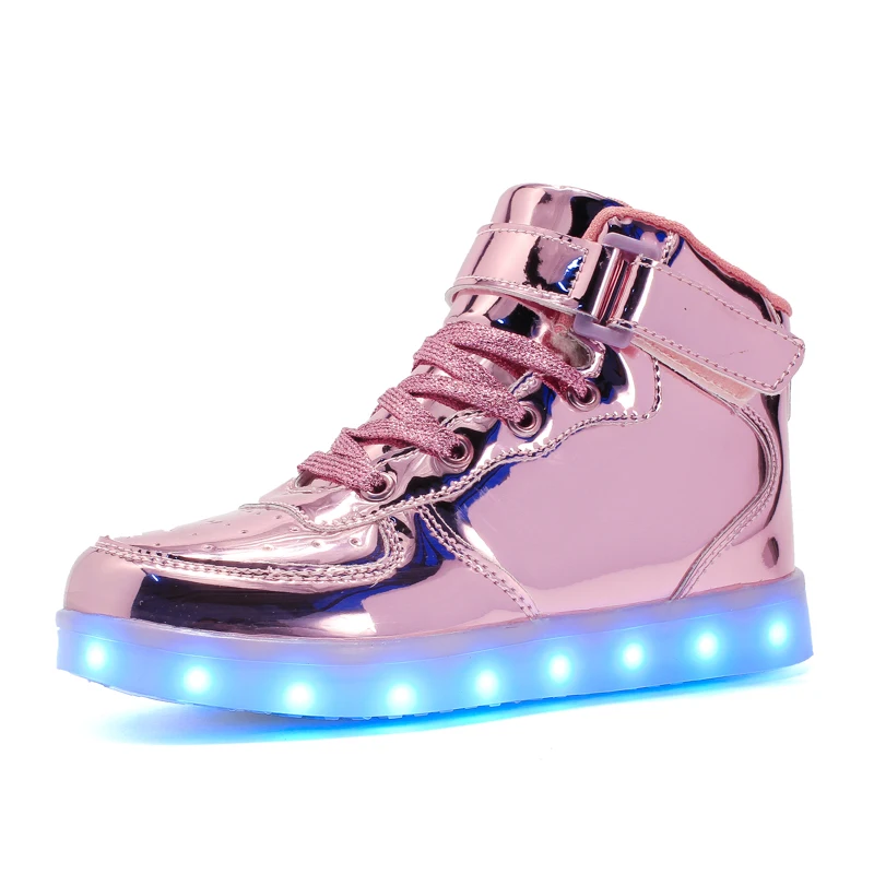 Sapatas das Crianças com Luz Tamanho Carregador Cesta Led up Casual Crianças Meninos Meninas Iluminado Krasovki Luminosa Sneaker 25-46 Usb 20 Crianças Com Luz Led Up Casual Crianças