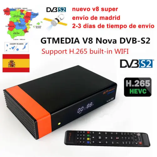 Gtmedia V8 NOVA встроенный WI FI 1080P DVB S2 Поддержка совместного использования сети и RCA